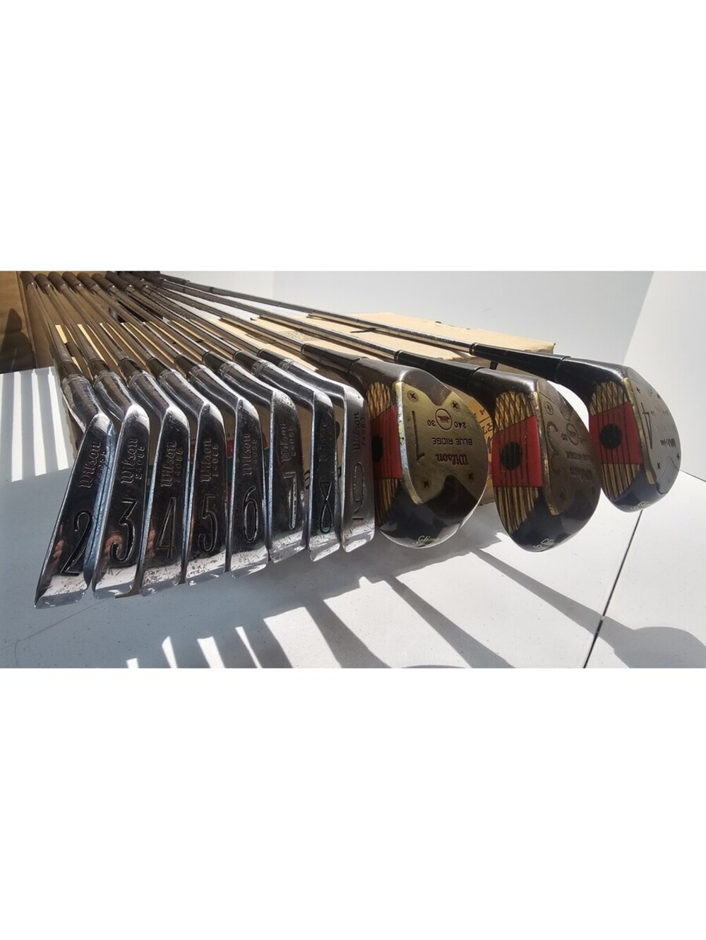 Vintage Wilson Sam Snead Blue Ridge Golf Clubs 2-9 Irons + 1 3 4 Woods RH Aero